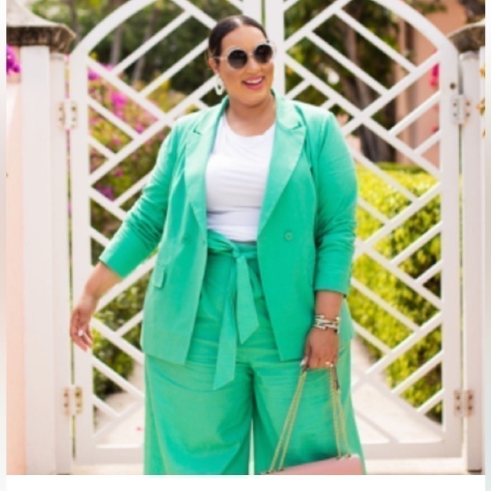 NWT Lane Bryant X  BeautiCurve Linen Blend Blazer